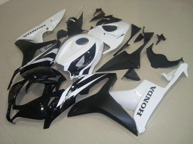 Cheap 2007-2008 Honda CBR600RR Motorcycle Fairings - White Glossy Black Matte Black Canada