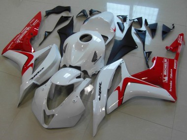 Cheap 2007-2008 Honda CBR600RR Motorcycle Fairings - White Red Racing Style Canada