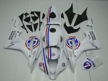 Cheap 2007-2008 Honda CBR600RR Motorcycle Fairings - White Red Blue R Canada