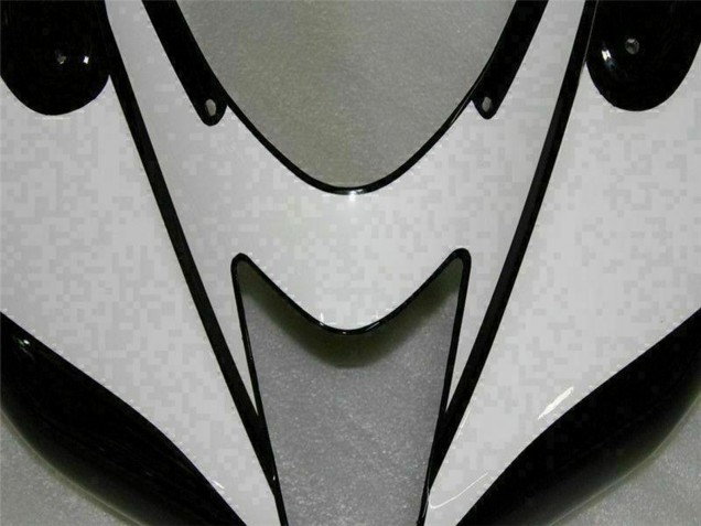 2007-2008 Kawasaki ZX6R Motorcycle Fairings - Black White Canada