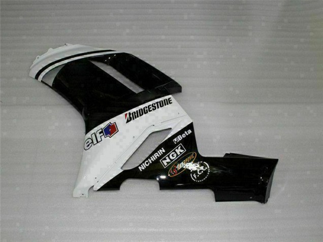 2007-2008 Kawasaki ZX6R Motorcycle Fairings - Black White Canada