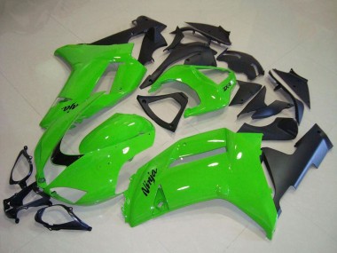 Cheap 2007-2008 Kawasaki ZX6R Motorcycle Fairings - Green Matte Black Canada