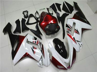 Cheap 2007-2008 Kawasaki ZX6R Motorcycle Fairings - White Black Red Canada