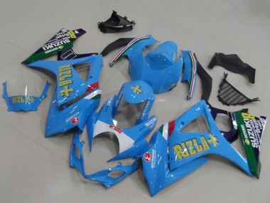 Cheap 2007-2008 Suzuki GSXR 1000 Motorcycle Fairings - Blue White Yellow Black Rizla Canada