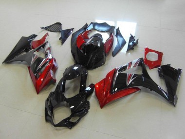 Cheap 2007-2008 Suzuki GSXR 1000 Motorcycle Fairings - Red Glossy Black No Decal Canada