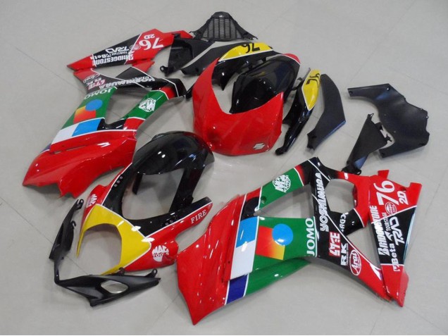 2007-2008 Suzuki GSXR 1000 Motorcycle Fairings - Red Yellow Black Blue White Green Canada
