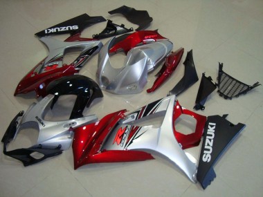 Cheap 2007-2008 Suzuki GSXR 1000 Motorcycle Fairings - Red Silver Glossy Black Canada