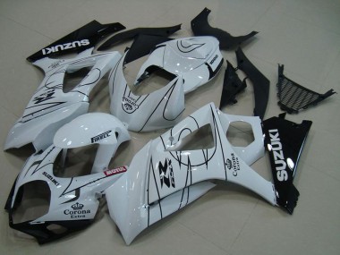 Cheap 2007-2008 Suzuki GSXR 1000 Motorcycle Fairings - White Black Corona Canada
