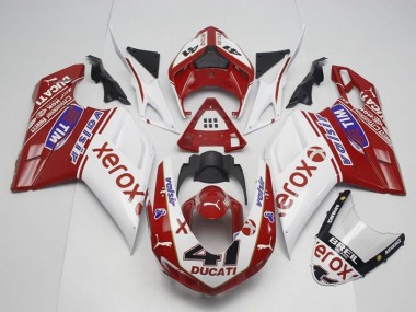 Cheap 2007-2014 Ducati 848 1098 1198 Motorcycle Fairings - White Red Glossy Black Valsir Xerox OEM Style 41 Canada