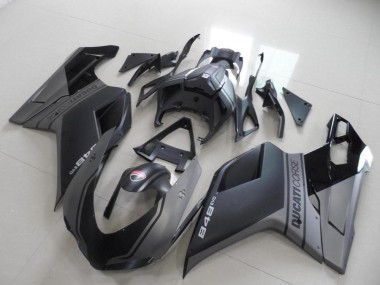 Cheap 2007-2014 Ducati 848 Motorcycle Fairings - Grey Matte Black Canada