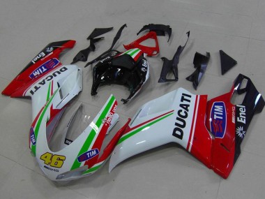 Cheap 2007-2014 Ducati 848 1098 1198 Motorcycle Fairings - White Red Green Glossy Black Yellow 46 Canada