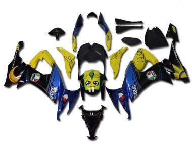 Cheap 2008-2010 Kawasaki ZX10R Motorcycle Fairings - Yellow Black Blue Shark Canada
