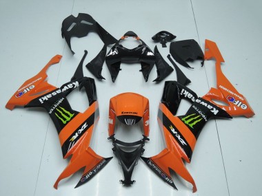 Cheap 2008-2010 Kawasaki ZX10R Motorcycle Fairings - Orange Black Green Monster Canada