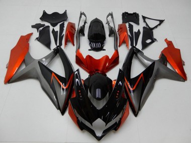 Cheap 2008-2010 Suzuki GSXR 600/750 Motorcycle Fairings - Orange Grey Glossy Black Canada