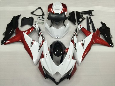 Cheap 2008-2010 Suzuki GSXR 600/750 Motorcycle Fairings - White Red Glossy Black Canada