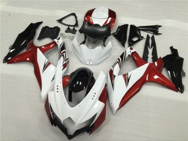 Cheap 2008-2010 Suzuki GSXR 600/750 Motorcycle Fairings - White Red Glossy Black Canada