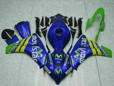 Cheap 2008-2011 Honda CBR1000RR Motorcycle Fairings - Blue Yellow Green MoviStar Castrol Canada