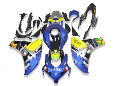 Cheap 2008-2011 Honda CBR1000RR Motorcycle Fairings - Blue Yellow Glossy Black Shark Canada