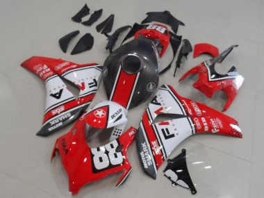 Cheap 2008-2011 Honda CBR1000RR Motorcycle Fairings - White Red Matte Black Dunlop Fiamm 88 Canada