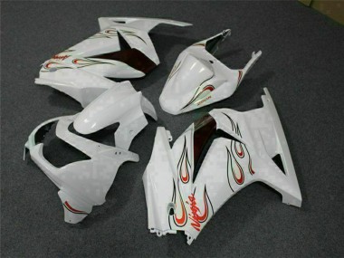 Cheap 2008-2012 Kawasaki EX250 Motorcycle Fairings - White Red Canada