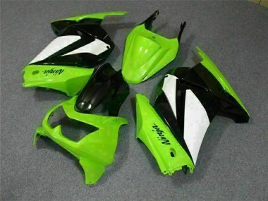 Cheap 2008-2012 Kawasaki EX250 Motorcycle Fairings - Green White Black Canada