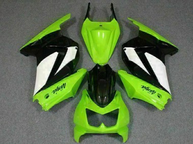 Cheap 2008-2012 Kawasaki EX250 Motorcycle Fairings - Green White Black Canada
