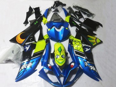 Cheap 2008-2016 Yamaha YZF R6 Motorcycle Fairings - Blue Yellow Black Shark Canada