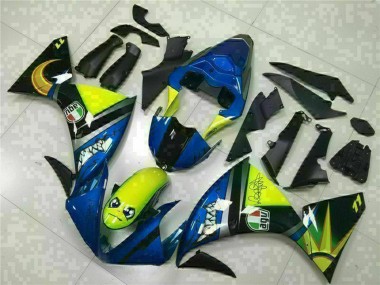 Cheap 2009-2011 Yamaha YZF R1 Motorcycle Fairings - Blue Yellow Shark Canada