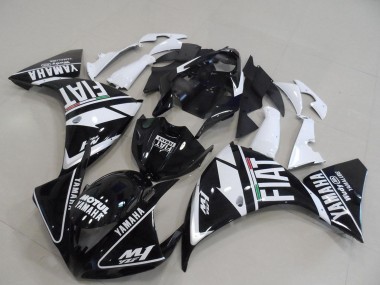 Cheap 2009-2011 Yamaha YZF R1 Motorcycle Fairings - White Black Motul Fiat Canada