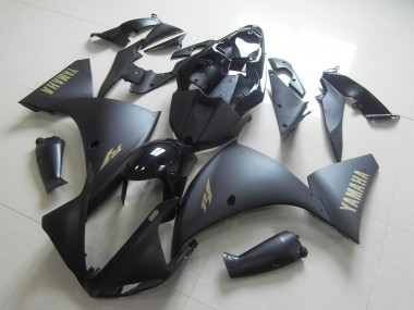 Cheap 2009-2011 Yamaha YZF R1 Motorcycle Fairings - Glossy Black Matte Black Gold Decals Canada