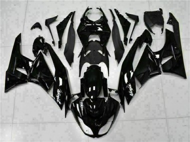 Cheap 2009-2012 Kawasaki ZX6R Motorcycle Fairings - Glossy Black White Ninja Canada