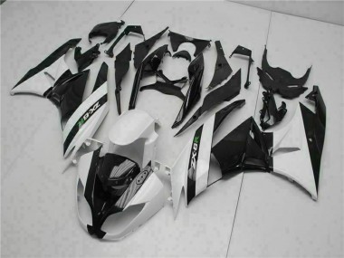 Cheap 2009-2012 Kawasaki ZX6R Motorcycle Fairings - Glossy Black White Canada