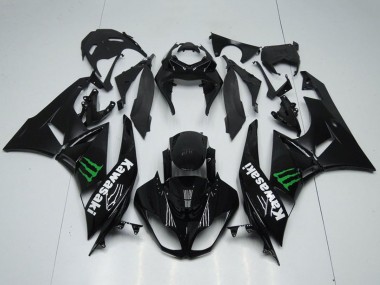Cheap 2009-2012 Kawasaki ZX6R Motorcycle Fairings - Glossy Black Green Monster Canada