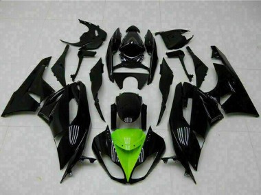Cheap 2009-2012 Kawasaki ZX6R Motorcycle Fairings - Glossy Black Green Canada