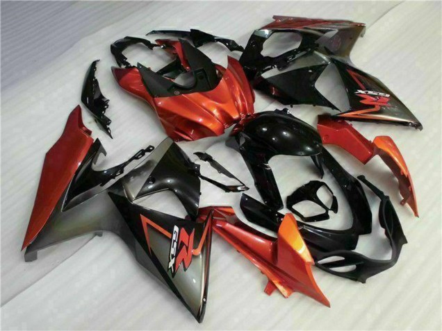 2009-2016 Suzuki GSXR 1000 Motorcycle Fairings - Orange Glossy Black Canada