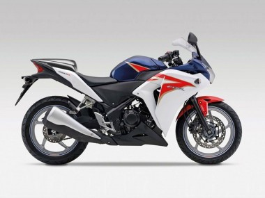 Cheap 2011-2015 Honda CBR250RR Motorcycle Fairings - White Red Dark Blue Stripe Canada
