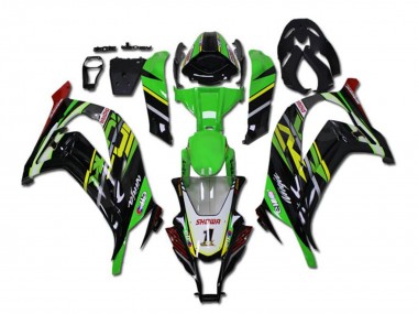 Cheap 2011-2015 Kawasaki ZX10R Motorcycle Fairings - Green Yellow Glossy Black Red Showr 1 Canada