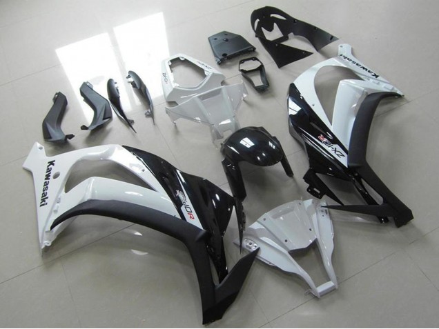 2011-2015 Kawasaki ZX10R Motorcycle Fairing - White Glossy Black Canada