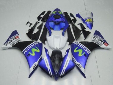 Cheap 2012-2014 Yamaha YZF R1 Motorcycle Fairings - Blue White Black Green MoviStar Yamalube ENEOS Canada