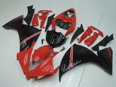 Cheap 2012-2014 Yamaha YZF R1 Motorcycle Fairings - Red Glossy Black Canada