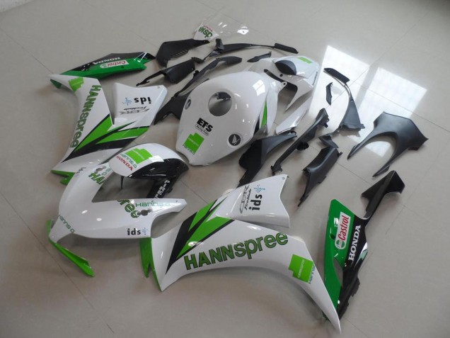 2012-2016 Honda CBR1000RR Motorcycle Fairings - White Green Glossy Black Hannspree Canada
