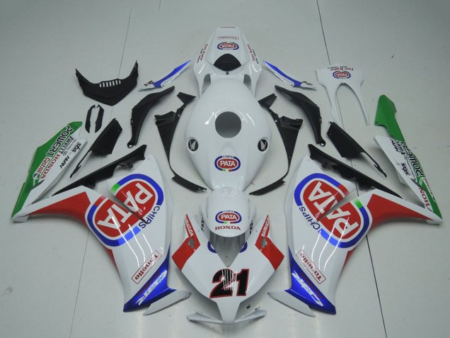 2012-2016 Honda CBR1000RR Motorcycle Fairings - White Red Blue Green Pata 21 Canada