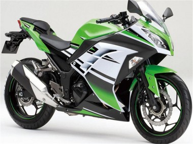 Cheap 2013-2024 Kawasaki Ninja 300 EX300R Motorcycle Fairings - Green White Black Stripe Canada