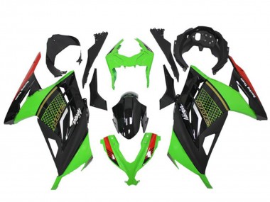 Cheap 2013-2024 Kawasaki Ninja 300 EX300R Motorcycle Fairings - Green Red Black Honeycomb Canada