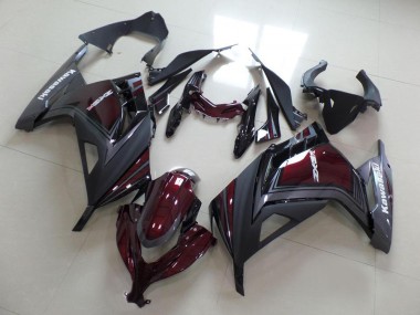Cheap 2013-2018 Kawasaki ZX300R Motorcycle Fairings - Maroon Red Matte Grey Canada