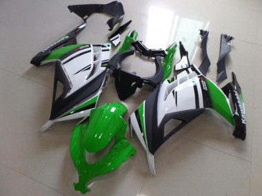 Cheap 2013-2018 Kawasaki ZX300R Motorcycle Fairings - White Green Matte Black Canada
