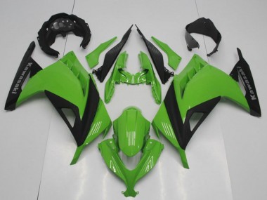 Cheap 2013-2018 Kawasaki ZX300R Motorcycle Fairings - Green Matte Black OEM Style Canada