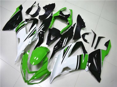 Cheap 2013-2018 Kawasaki ZX6R Motorcycle Fairings - Green White Glossy Black Canada