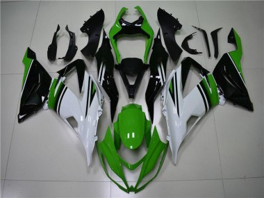 Cheap 2013-2018 Kawasaki ZX6R Motorcycle Fairings - Green White Glossy Black Canada