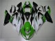 2013-2018 Kawasaki ZX6R Motorcycle Fairings - Green White Glossy Black Canada